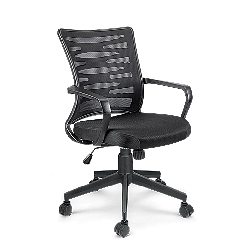 Home/Study Chair Mesh Revolving Height Adjustable Chair with Wheels (Black Color)