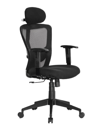 Management Chair - In Black Color with side View