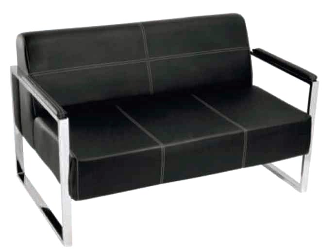 Sofa - In Black Color With Side View