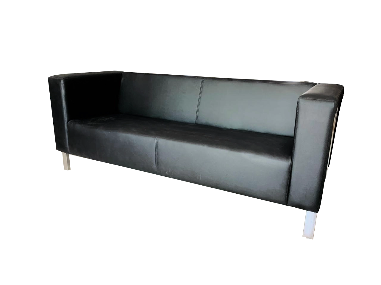 Sofa In Black Color With Side View