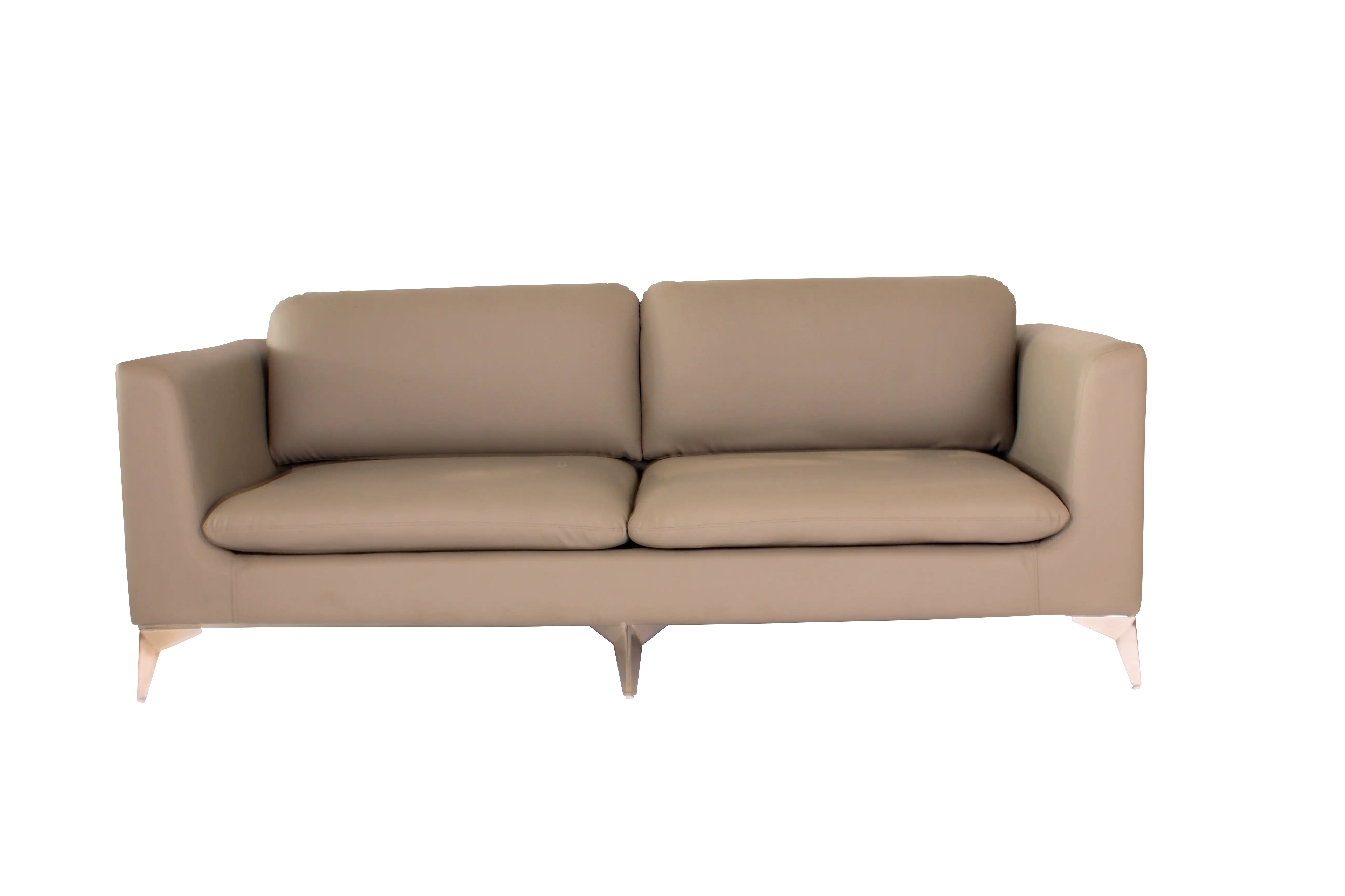 2 Seater Sofa - In Light Brown  Color With Front View