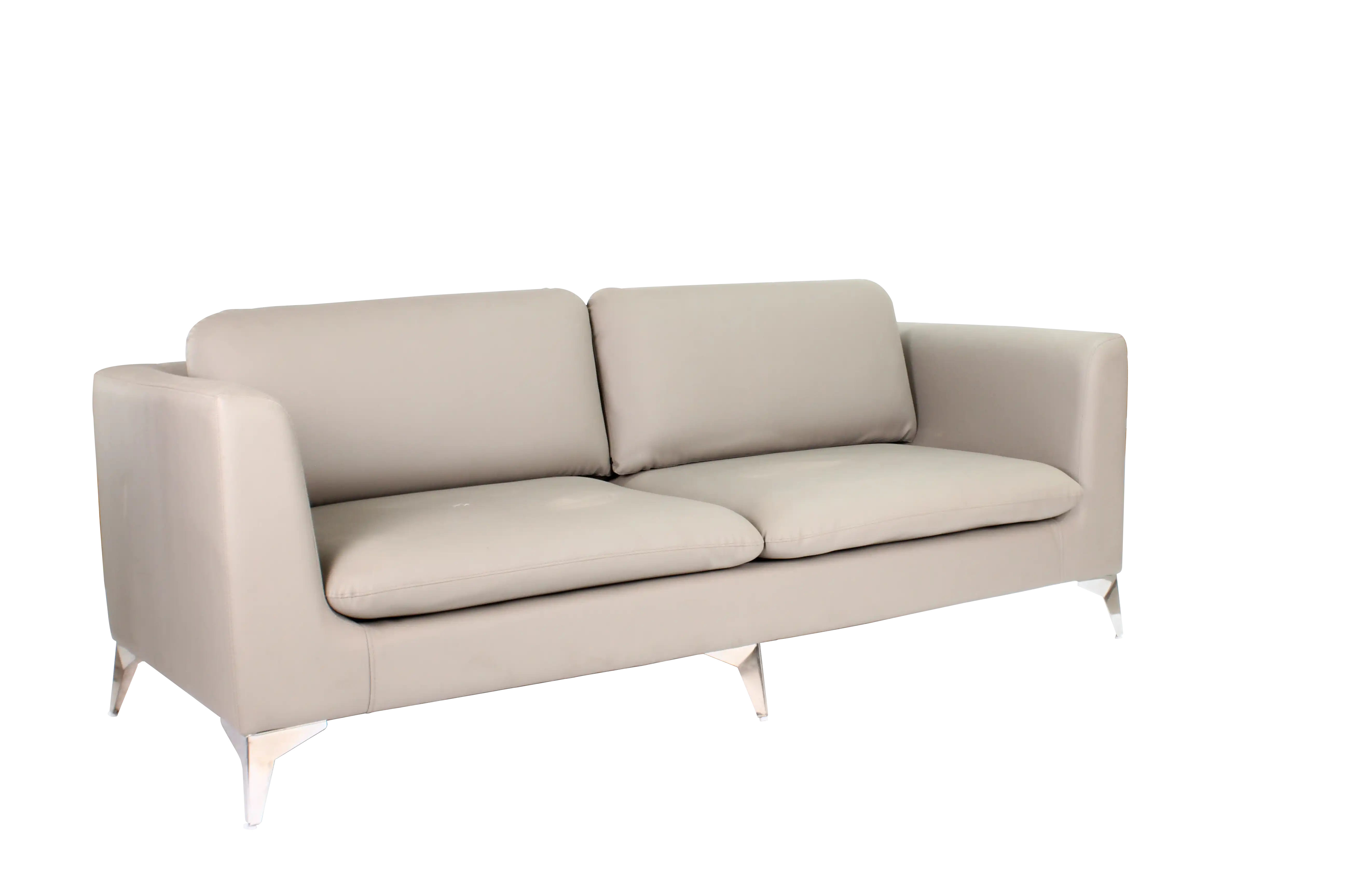 2 Seater Sofa - In Light Brown  Color With Front View