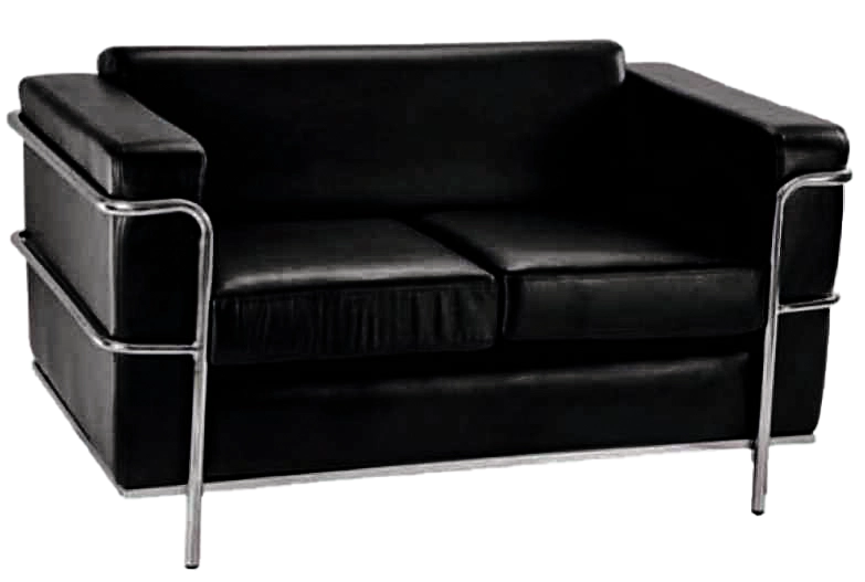2 Series Henley Sofa Black Color With Side View